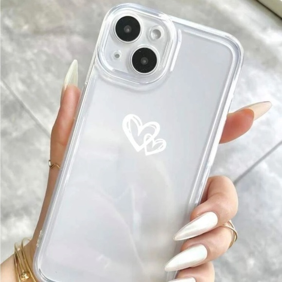 ⚠️Clearance🫧iPhone 14/Pro/Pro Max/Plus Cute Clear Heart iPhone Case Brand New - Picture 3 of 3